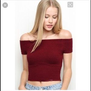 Brandy Melville Charlene Top Maroon